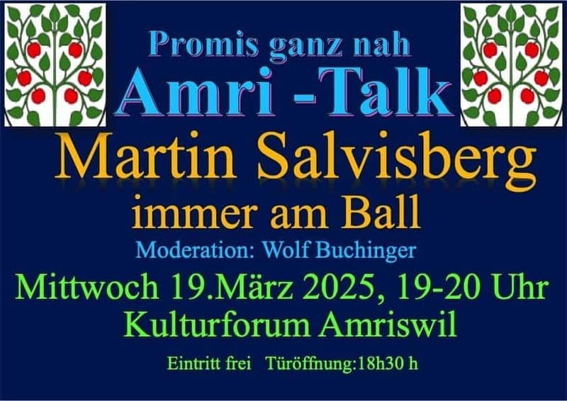 Wolf Buchingers 3. Amri-Talk – Martin Salvisberg