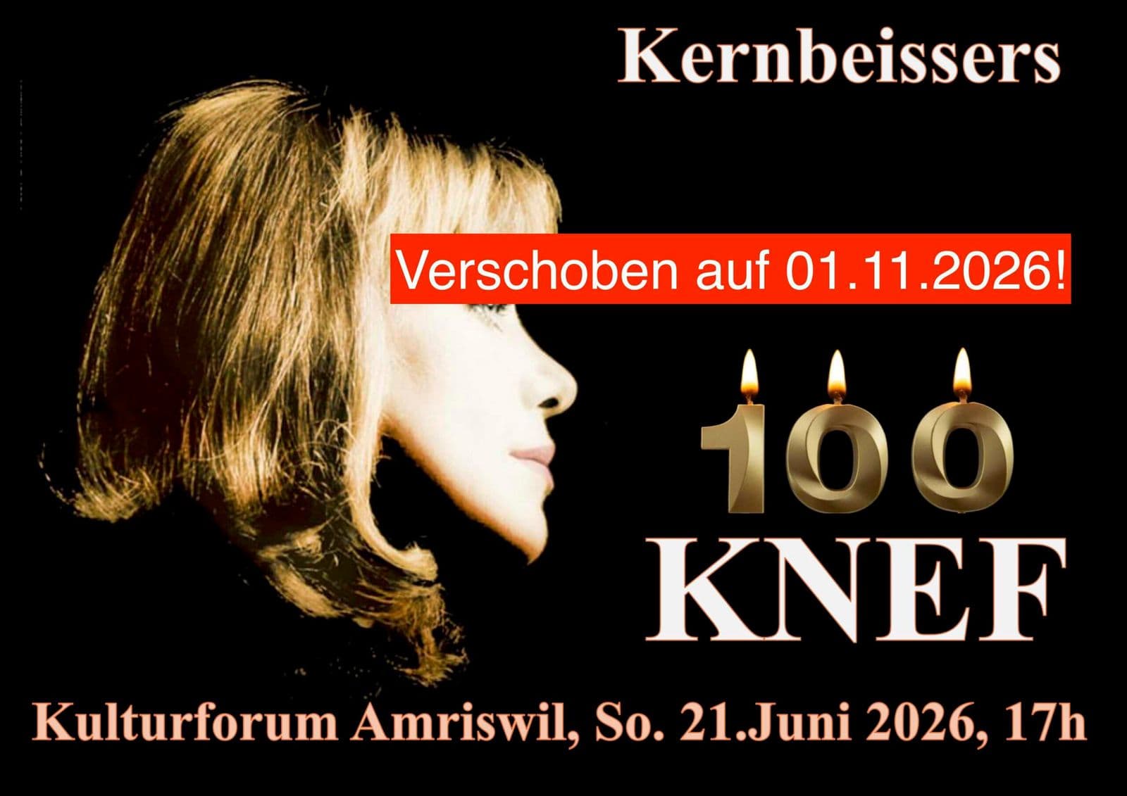 Verschoben!!! KERNBEISSERS – 100 Jahre Knef